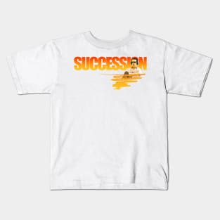 succession, tv series fan works graphic design by ironpalette Kids T-Shirt